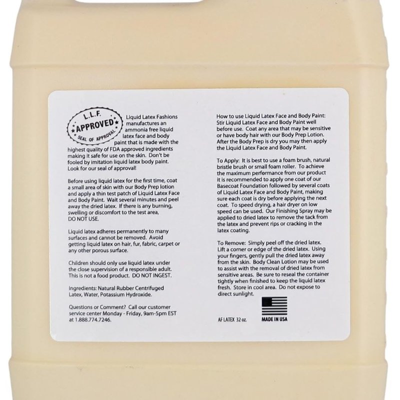 Flesh 32 Fl Oz - Liquid Latex Face and Body Paint, Ammonia Free No Odor, Arts and Crafts Paint for Halloween Zombie Cosplay!