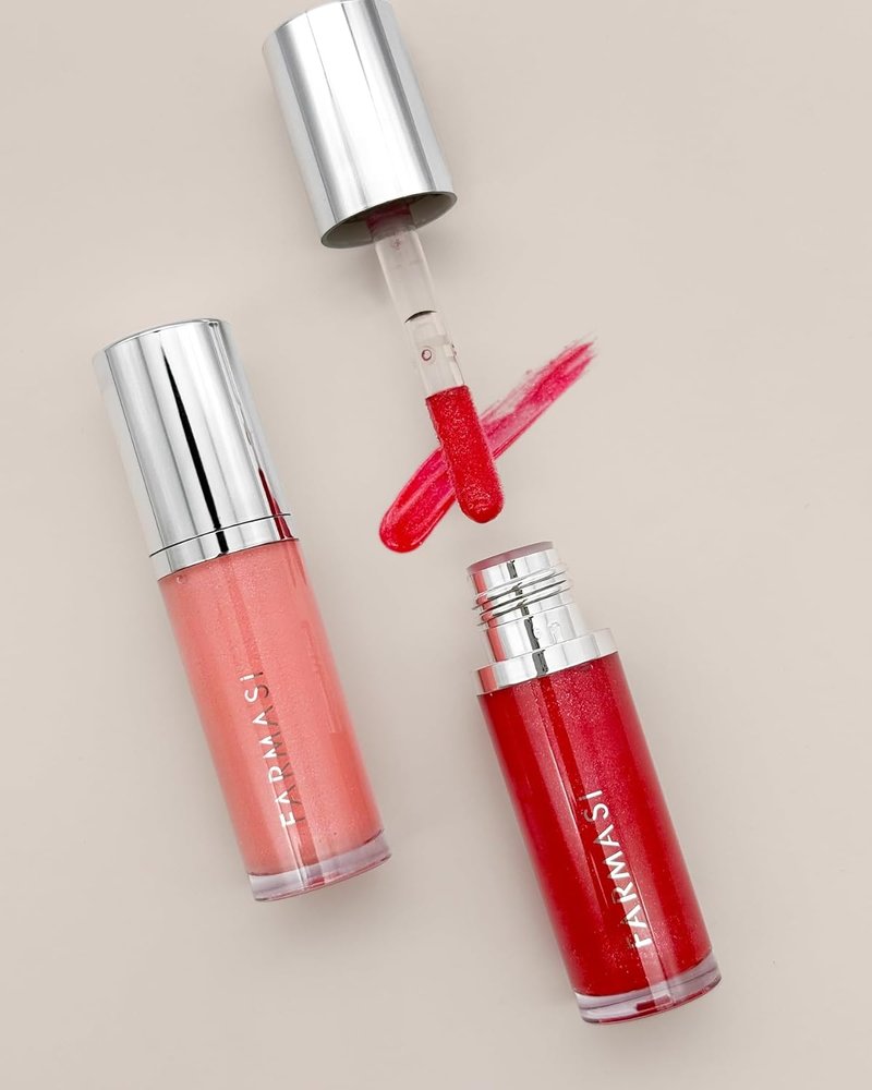 FARMASi Tinted Lip Plumper - Hydrating Plumping Lip Gloss for Fuller, Youthful Lips | Fiery Color
