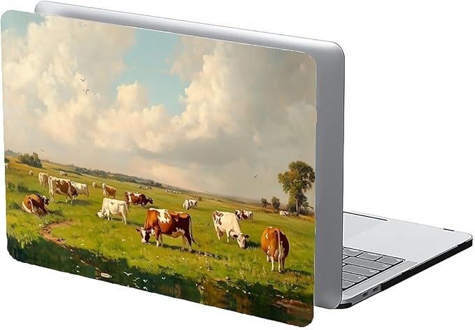 COTAIL Compatible with MacBook Air 13.3 13.6 Inch Case 2022 2021 2020 2019 Plastic Hard Shell Case Cover,13.3 Pro(A1706/A1708/A1989/A2159/A2289/A2338), Cows and Sheep