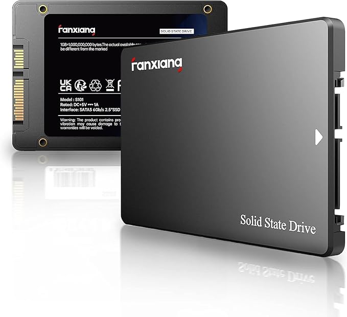 fanxiang S101 512GB SSD SATA III 6Gb/s 2.5" Internal Solid State Drive, Read Speed up to 500MB/sec, Compatible with Laptop and PC Desktops(Black)