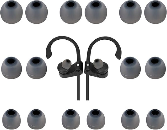 TSZYYM Earbud Tips Ear Bud Tips Soft Anti Slip Washable and Reusable Silicone Replacement Earbud Tips Fit Most in-Ear Earbuds(Inner Hole 3.8mm -5.1mm) 18pcs S M L