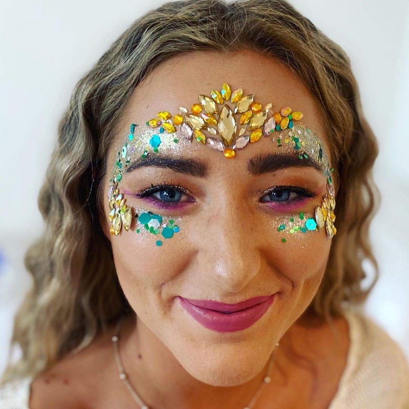 face gems silver gold halloween makeup face jewels body glitter rhinestone rave festival face body temporary tattoos felf-adhesive crystal sticker for music festivals bohemian