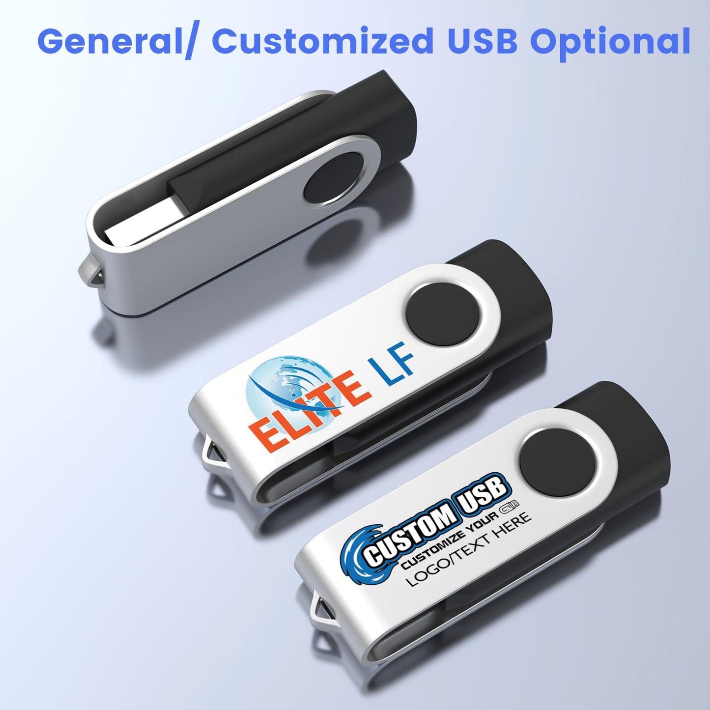 ABLAZE 4GB USB Flash Drive 20 Pack, USB 2.0 Thumb Drives with Lanyards Bulk Memory Sticks Pendrives 20PCS (Black)