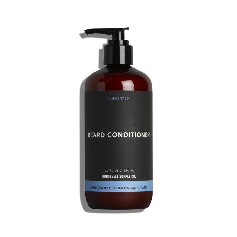 Roosevelt Supply Co. Beard Conditioner, Nourishing Formula with Argan Oil for a Softer, Healthier Beard, Anti-Dandruff, Reduce Split Ends, Panthenol & Aloe Vera - Unscented - 12 Fl Oz