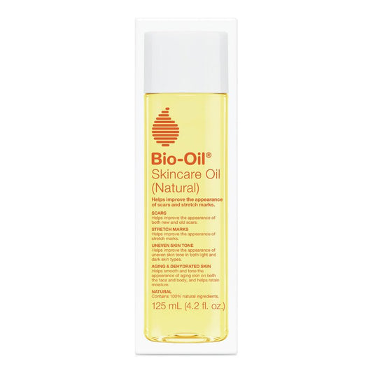 Bio-Oil Natural Skincare Oil, Serum for Scars and Stretch Marks, Face and Body Moisturizer for Dry Skin, Hair Oil, For All Skin Types, 4.2 Oz