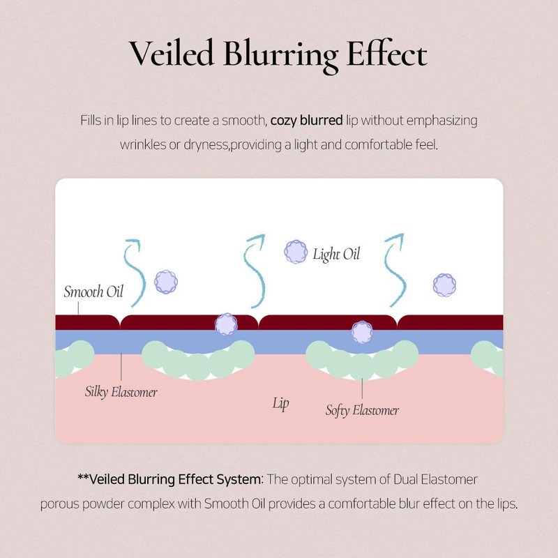 DINTO Blurring Lip Veil - Soft Velvet Blurry Matte Finish Lip Tint, Sheer Natural Coverage, Moisturizing Formula, Long Lasting, Vegan & Cruelty-Free (10 colors) (105 Piano, 0.11 fl.oz.)