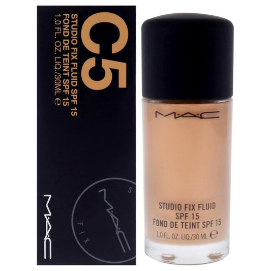 MAC Studio Fix Fluid Foundation SPF 15 - C5 Shade | 1 oz Long-Lasting Coverage