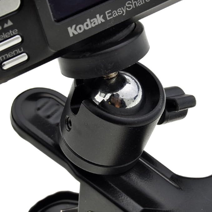 SLOW DOLPHIN Tripod Camera Clip Clamp Flash Reflector Holder Mount with 1/4 Inch Screw 360 Degree Swivel for Studio Backdrop Camera SLR, Digital SLR, Video Came（Black）