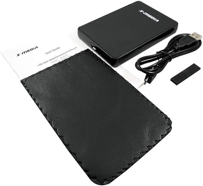 X-MEDIA XM-EN2279 2.5-Inch Tool-Free USB 2.0 SATA Hard Disk Drive HDD External Enclosure Case for 7mm / 9.5mm 2.5-Inch SATA HDD and SSD