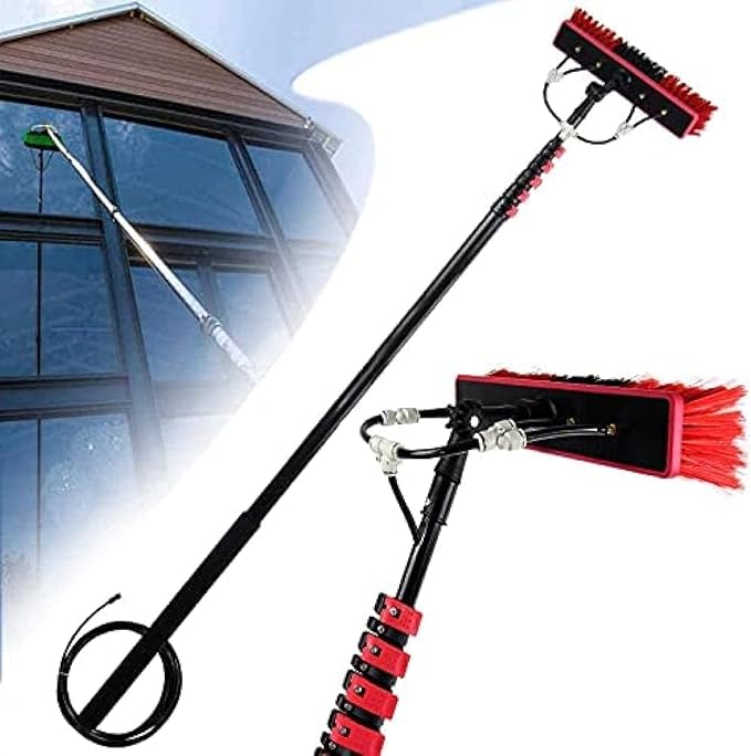 Telescopic Window Cleaning Pole 3.610.8m Water Fed Brush for Solar Panel & Conservatory Roof Cleaning 10.8m/36FT Essential Cleaning Tool for Photovoltaic Panels