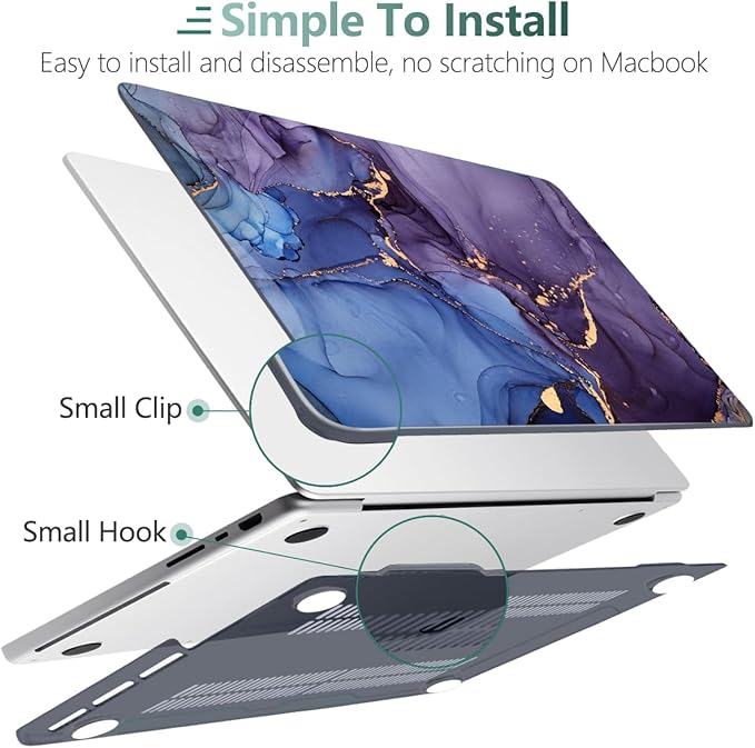 DONGKE Compatible with MacBook Pro 16 Inch Case (2026-2021 Release, M5 M4 M3 M2 M1 Pro/Max Chip), Plastic Hard Shell Cover with Keyboard Cover & Screen Protector for MacBook Pro 16", Abstract Marble