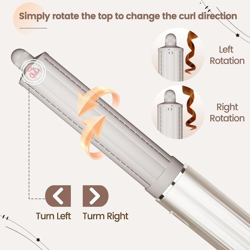 Hair Curling Barrel Attachment for Shark FlexStyle - 1.6in Self-Curling Accessory for Loose Waves | Dual Curl Direction