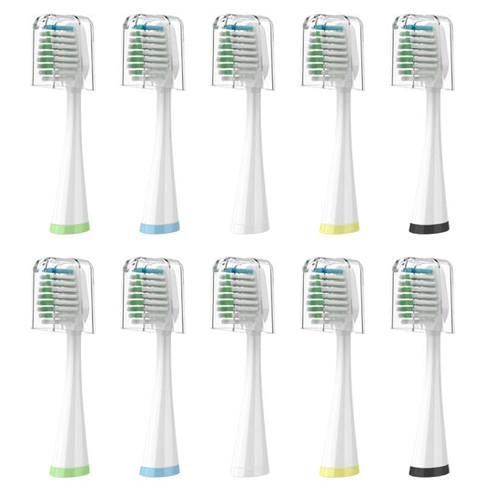 Replacement Toothbrush Heads for Waterpik Complete Care 5.0/9.0 (CC-01/WP-861), with Covers, 10 Count, White