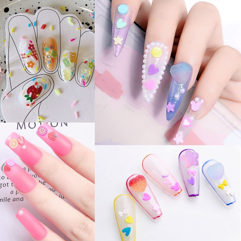 EHOPE 120G Fake Sprinkles Resin Sprinkles Fake Candy Sprinkles Clay Sprinkles Polymer Sprinkles Polymer Clay Slices for Nail Art DIY Crafts Cake Phone Case（Clay Slices+Sugar+Zuan+12C-120G