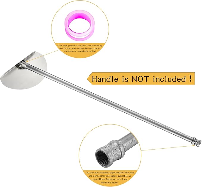 Stainless Steel Culvert Cleaning Hand Tool, For cleaning a 8" diameter culvert pipe, this size designed for culvert pipes with 8" I.D (handle is NOT included) Tool is 6 1/2" wide