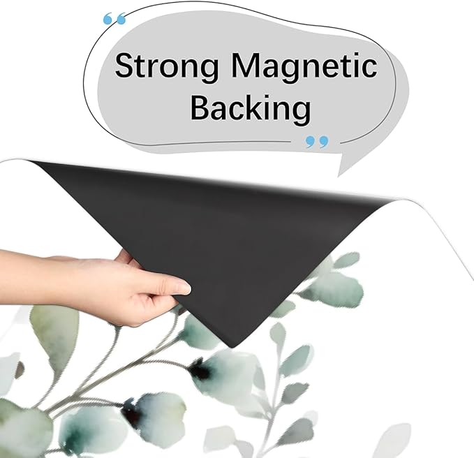 Dishwasher Magnet Cover Eucalyptus Leaves Reusable Dishwasher Magnetic Cover Sticker Decorative Dish Washer Door Cover Panel for Home Kitcen Appliance, 21x26 in
