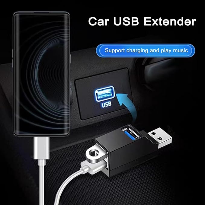 VIENON 3-Port USB Adapter, USB Hub 3.0, USB-A Splitter 1 to 3 for Keyborad, Mobile Hard Disk, U Disk, Camera, Mouse etc