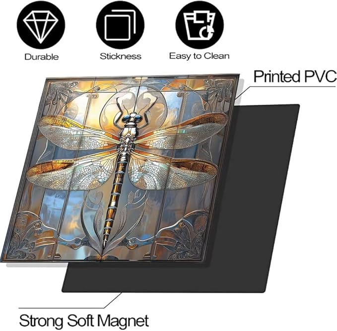 Artistic Dragonfly Dishwasher Magnet Door Cover Sheet 23x17 Inch Dishwasher Magnets Decal Art Refrigerator Magnetic Sticker Kitchen Decor