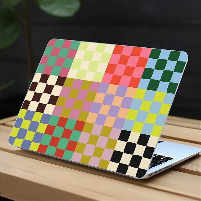 COTAIL Compatible with MacBook Air 13.3 13.6 Inch Case 2022 2021 2020 2019 Plastic Hard Shell Case Cover,13.3 Pro(A1706/A1708/A1989/A2159/A2289/A2338), Colorful Checker