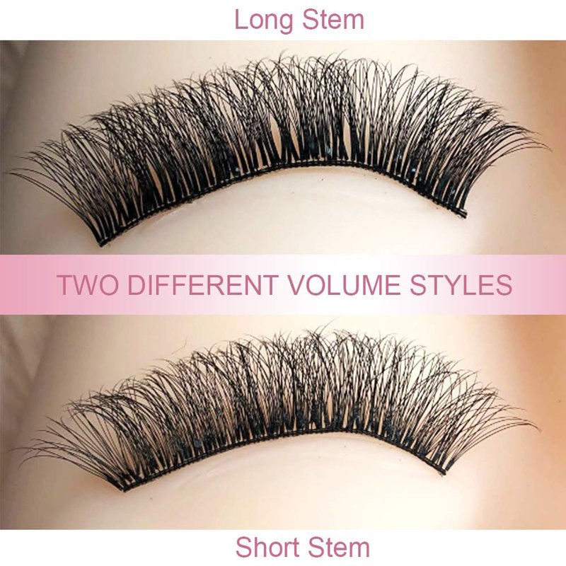 Premade Fans Eyelash Extensions 12D-D-0.07-11 Premade Volume Lash Extensions 320 Fans Pointed Base Fans 0.07 Premade Volume Fans C D Curl(12D-D-0.07-11)