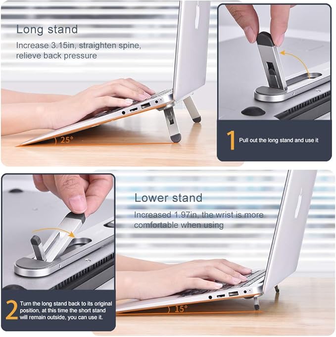 nediea Laptop Stand for Desk,Laptop Cooling Stand,Keyboard Riser, Ergonomic Laptops Elevator for Desk, Laptops Riser Compatible with MacBook Air Pro, with Dell, with HP, More 10-15.6” Computer