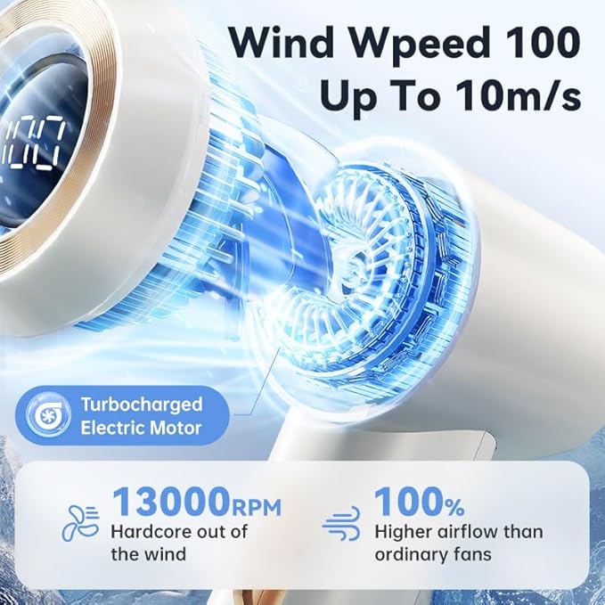 MUXNW Portable Fan For Travel Mini: Small Pocket Handheld Personal Rechargeable Battery Operated USB High Speed Keeping Cool In Hot Weather Summer Beach For Women (white)