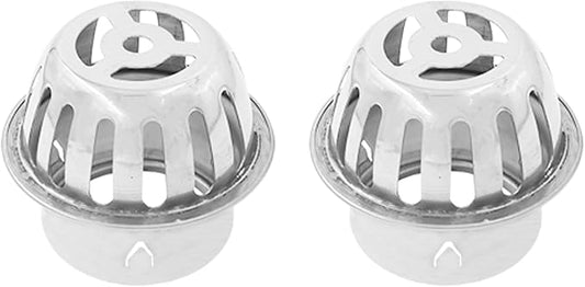 Roof Floor Drain,SAFYY 304 Stainless Steel Roof Drain Dome,Balcony Roof Dome Drain Cover,Yard Outdoor Anti Blocking Strainer,Gardens Gutter Cleaning Tool,Rain Bucket Drainage Parts (2, 63mm/2.48")