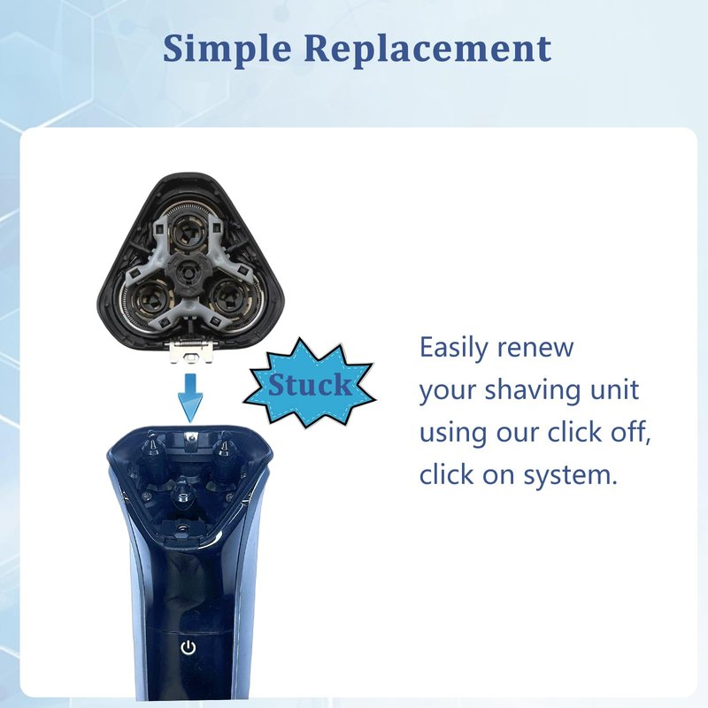 S3000 Replacement Head Holder Compatible with Philips Norelco Aquatec Shavers,Razor Blades for S3000 Series S3206 S4303.
