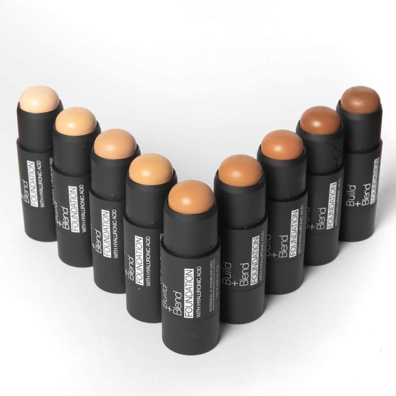 Palladio BUILD & BLEND Foundation Stick, Medium Coverage Buildable Contour Stick for Face, Ultra Blendable Creamy Formula for a Natural Shine Free Finish, Natural Beige