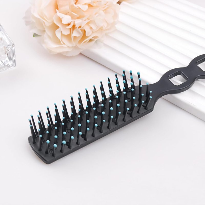 50 Pack Hair Brushes in Bulk for Homeless, Hair Brush Bulk Soft Bristles Brush for Curly Wavy Hair Blow Drying Styling Detangling Suitable for Shelter, Hotel(Black)