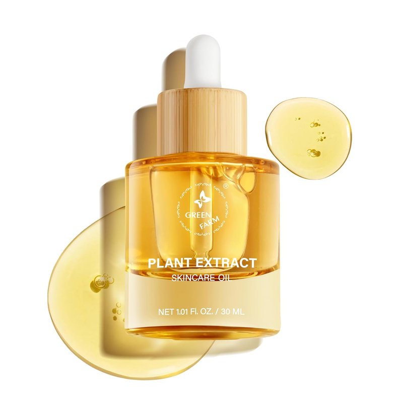 Organic Squalane Face Oil with Vitamin C - Non-Greasy, Plant-Based Formula for Dry, Sensitive Skin | 1 fl oz
