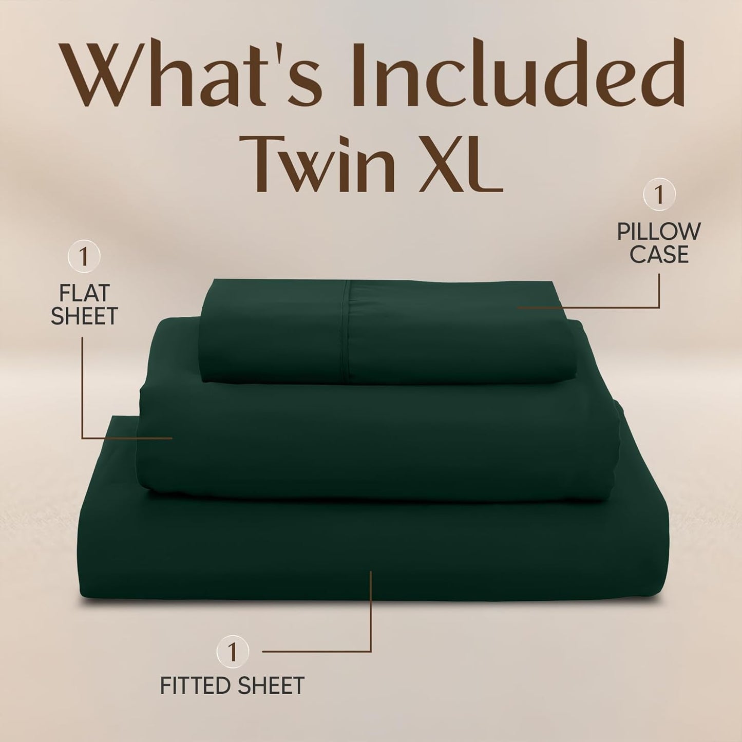 Utopia Bedding Twin XL Sheet Set - Soft Microfiber Bed Sheets with Pillowcase - Oeko Tex Certified (Emerald)