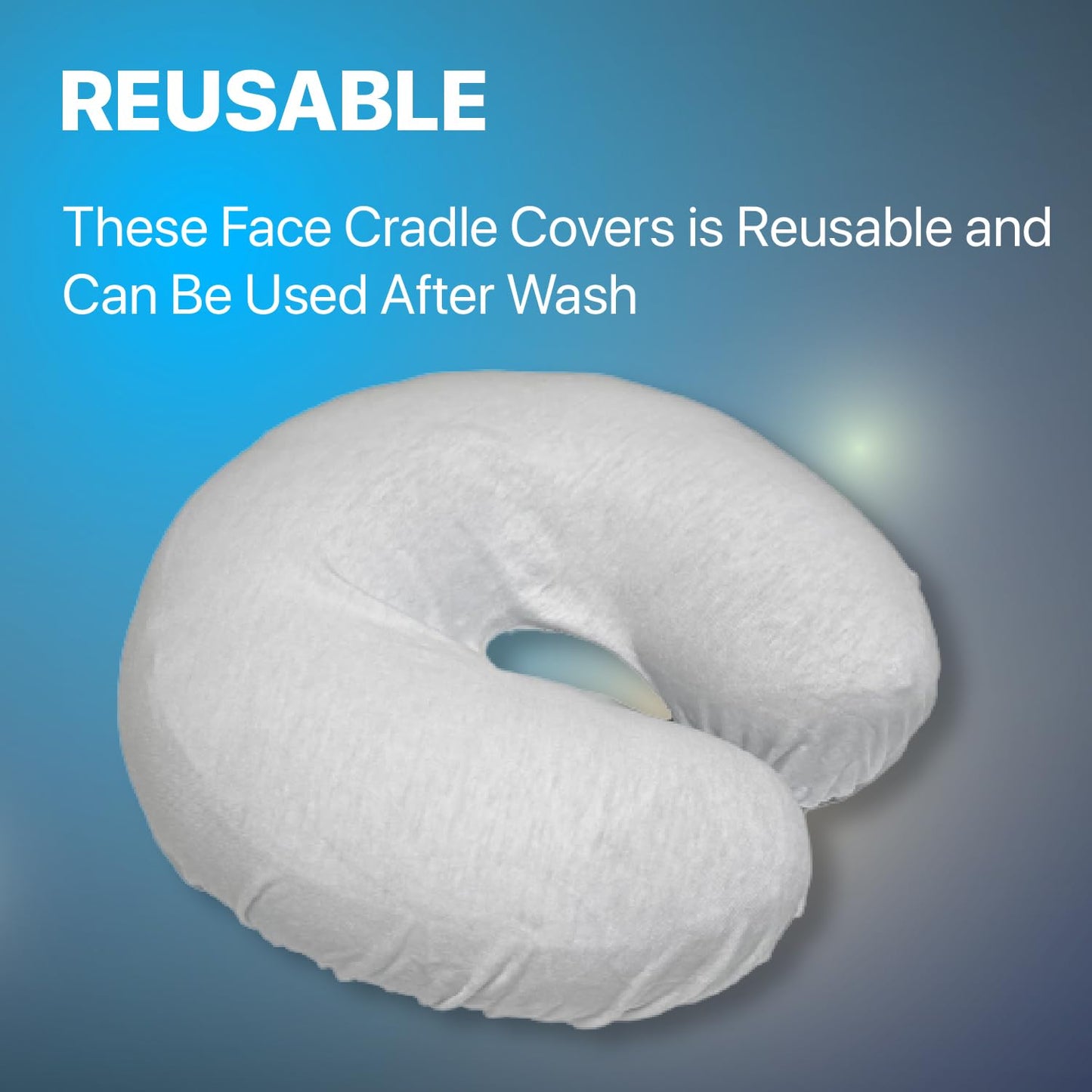 John G. Louis™ Face Cradle Covers – Seamless 100% Cotton Massage Face Cradle Cover for Home Massage Sessions – Breathable Headrest Cover Ensures Cool, Hygienic & Relaxing Massage Experience – 3-Pack