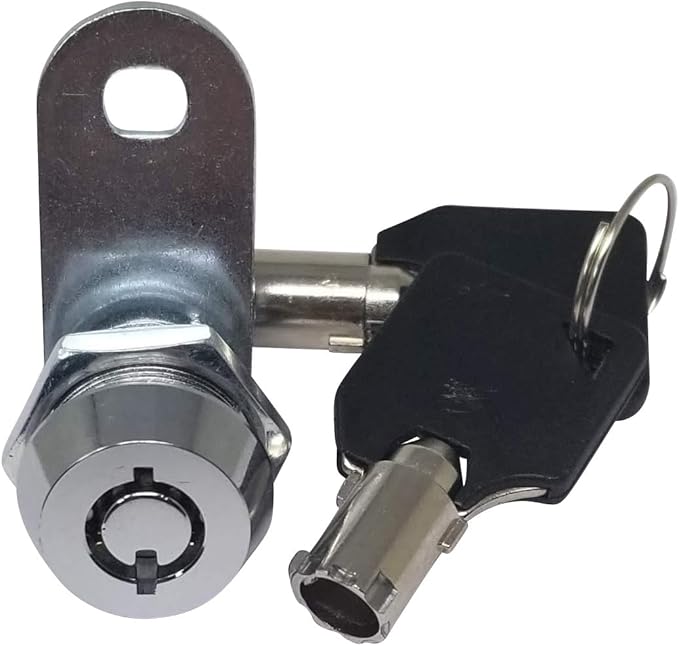 Admiral Locks Tubular Cam Lock, Keyed Alike Removable Key RV Compartment Storage Lock Cabinet Locks (Chrome Pack of 5, 5/8 Inch 180°)