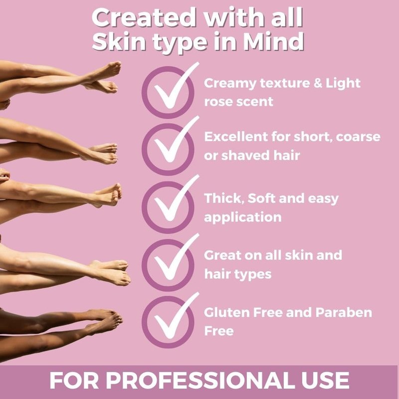 Cirepil Escential Rose Hard Wax Beads - Creamy Rose Scented Wax for Face, Bikini & Body | 800g / 28.22 oz Refill Bag