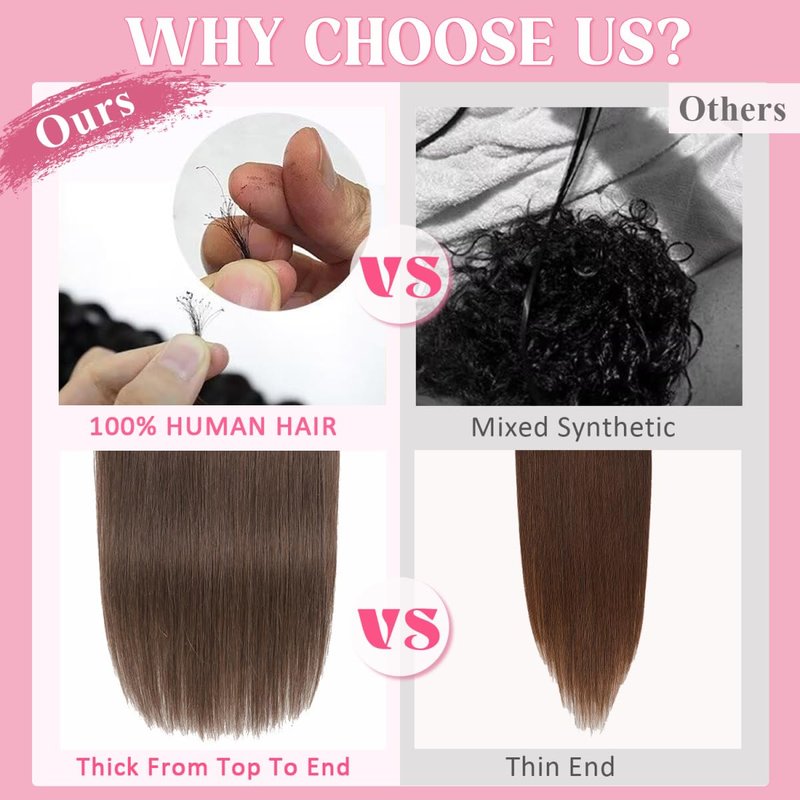 Clip in Hair Extensions Real Human Hair Clip ins 100% Human Hair Extension for Women Clip in Extensions 8pcs Per Set with 18 Clips Double Weft (18 Inch 80g #4 Chocolate Brown)