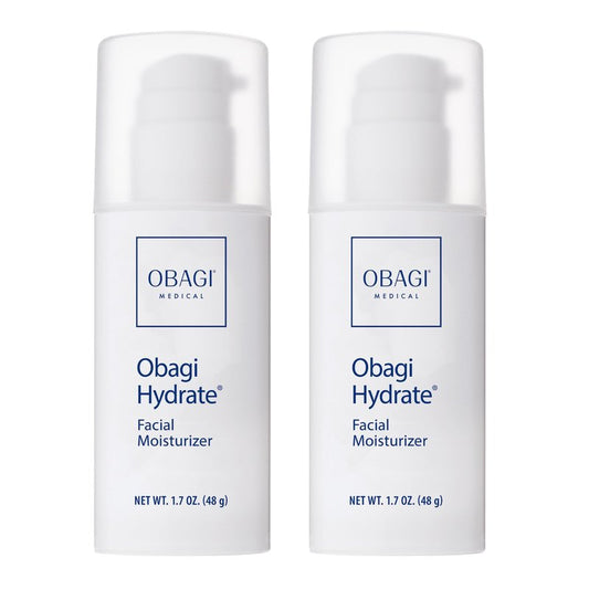 Obagi Hydrate Facial Moisturizer – Non-Comedogenic Intensely Hydrating All Day Moisturizer that Combats Dryness with Tara Seed Extract, Shea Butter & Avocado Oil – All Skin Types – 2-Pack, 1.7 oz ea