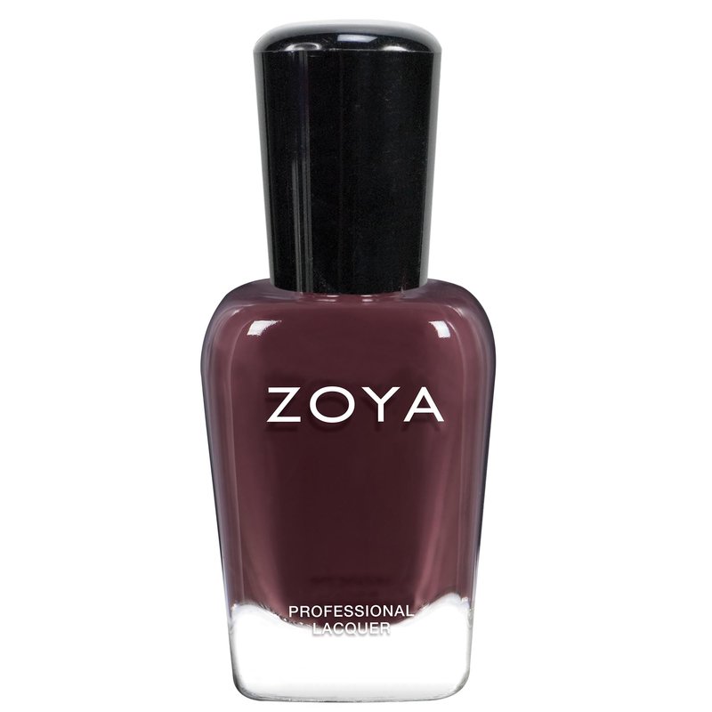ZOYA Debbie Nail Polish, Plum Brown Cream Polish, Cool-Tone Sultry Naturel Collection Color, Long-Wear Big10Free Vegan, 0.5 fl oz