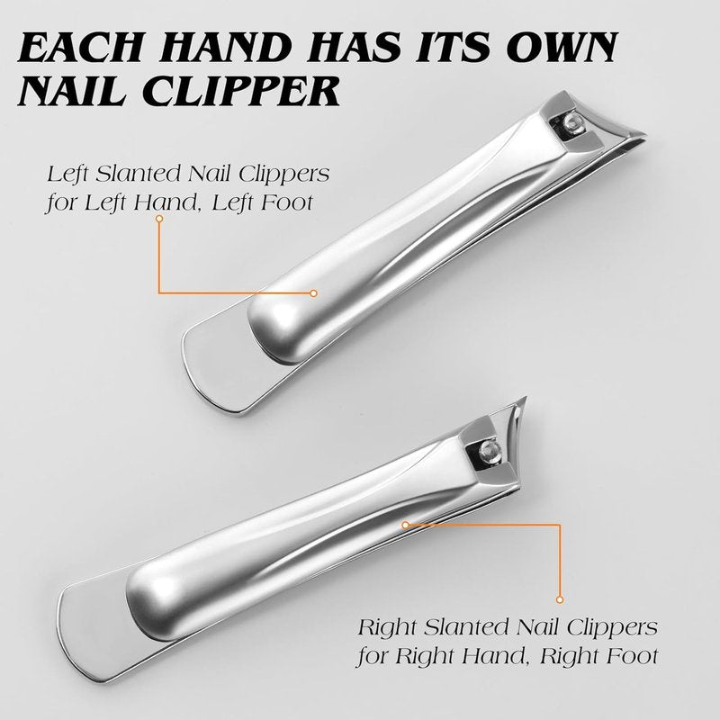 Toenail Clippers for Seniors - Professional Long Handled Ingrown Nail Cutter | Ultra-Sharp Wide Jaw Design
