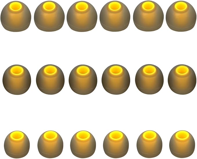 MMYQXI Earbud Replacement Tips Silicone Earbud Tips Earbud Covers Fit for in-Ear Headphones (Inner Hole 3.8mm -5.1mm) Earbud Rubber Tips Eartips 9 Pairs S/M/L