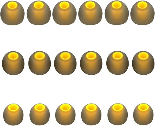 MMYQXI Earbud Replacement Tips Silicone Earbud Tips Earbud Covers Fit for in-Ear Headphones (Inner Hole 3.8mm -5.1mm) Earbud Rubber Tips Eartips 9 Pairs S/M/L