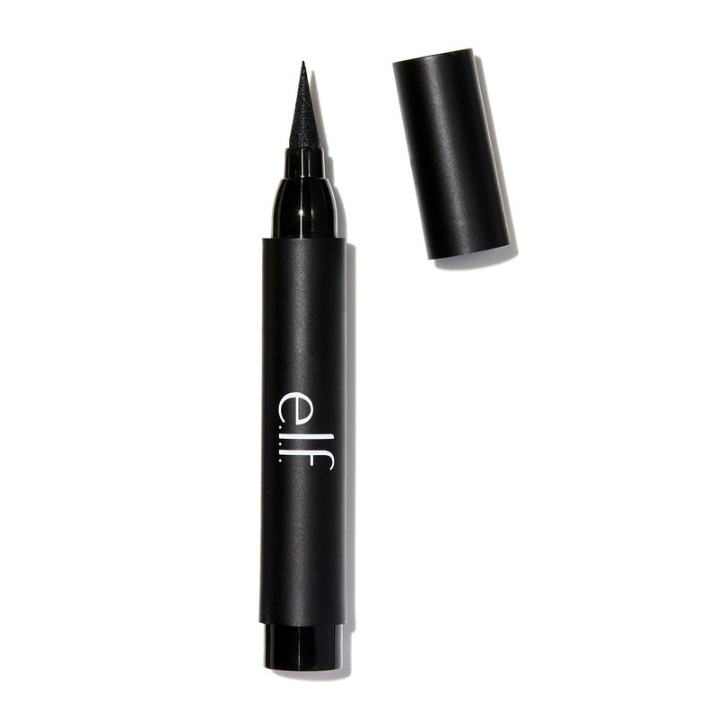 e.l.f. Intense Ink Eyeliner, Enhances The Lash Line With Rich & Long-Lasting Color, Tip For Precise Application, Vegan & Cruelty-Free, Blackest Black
