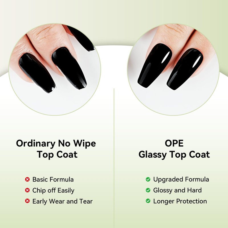 Quick Dry Nail Polish Set - Base & Top Coat, High-Gloss Finish | 16.5ml for DIY Nail Art
