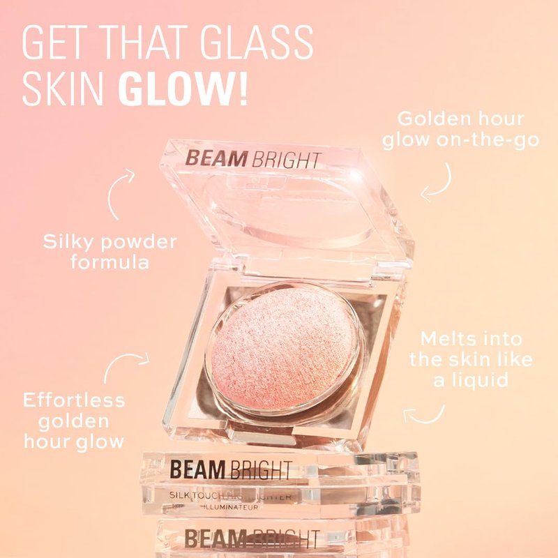 Beam Bright Highlighter - Powder to Liquid Formula for All Over Face Glow | 5 Shades Available