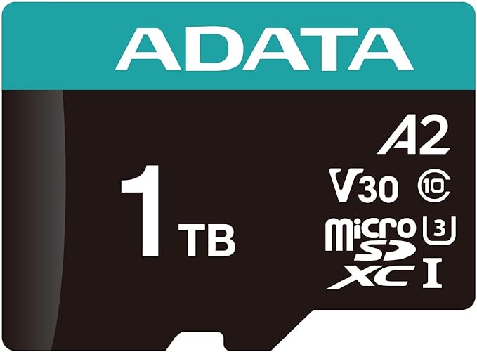ADATA Premier microSDXC/SDHC UHS-I Class 10 Memory Card - 1TB - High-Speed, Reliable Storage - Smartphones, Tablets & Cameras - Includes SD Adapter - 1 Pack - AUSDX1TUI3V30SA2-RA1