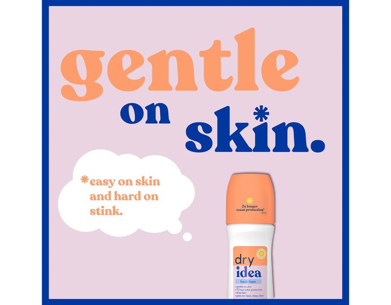 Dry Idea Fresh Linen Roll-On Antiperspirant Deodorant Fresh Linen 3.25 Ounce (Pack of 4)