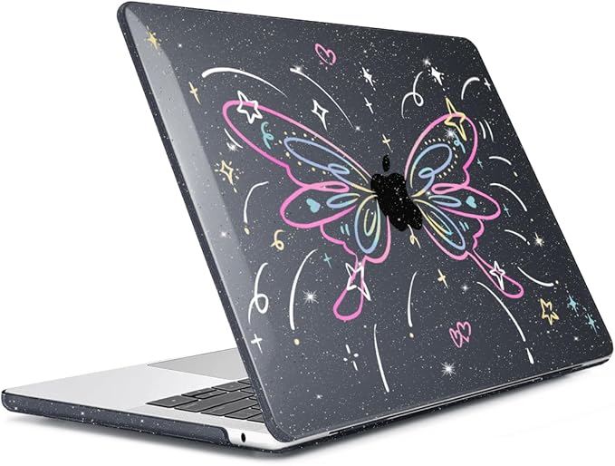 HOHAIYOO for 2026 2025 2024-2022 MacBook Air 13 inch Case M5 A3449 M4 A3240 M3 A3113 M2 A2681 with Touch ID& 13.6" Liquid Retina Display, Hard Shell&Keyboard Cover&Screen Film&Webcam Cover, Butterfly