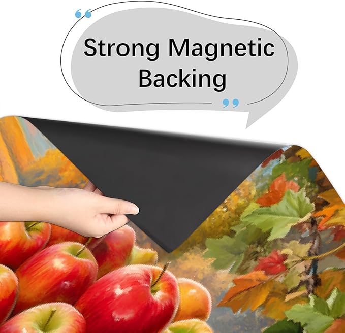 Autumn Apple Bird Maple Dishwasher Magnet Cover for The Front Magnetic Dishwasher Door Covers Dish Washer Sticker Wrap Home Decorative Appliances Panel Decal Kitchen Decor 23" x 26" (Magnetic)