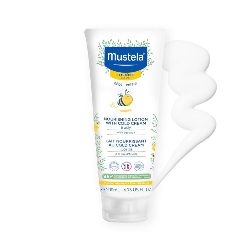 Mustela Baby Nourishing Lotion - Daily Moisturizer for Dry Skin with Avocado & Cold Cream | 6.76 fl. oz.