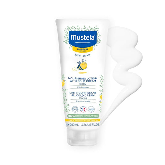 Mustela Baby Nourishing Lotion - Daily Moisturizer for Dry Skin with Avocado & Cold Cream | 6.76 fl. oz.